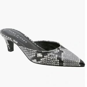Marc Fisher LTD Snakeskin Mules • Kitten Heels • Size 9 • NWT